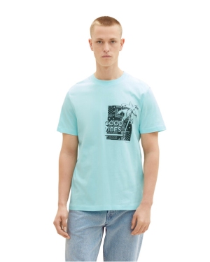 Tom Tailor Denim T-Shirt 1037205 Niebieski Regular Fit