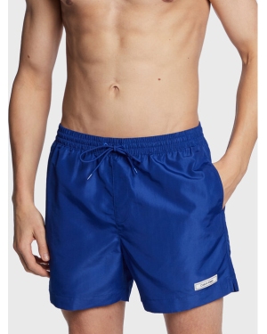 Calvin Klein Swimwear Szorty kąpielowe KM0KM00812 Niebieski Regular Fit