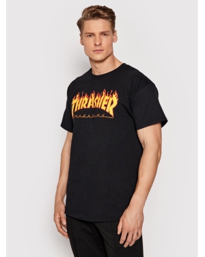 Thrasher T-Shirt Flame Czarny Regular Fit
