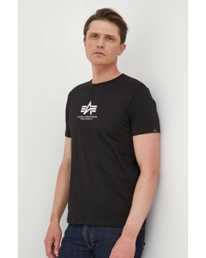 Alpha Industries t-shirt bawełniany kolor czarny z nadrukiem 118533.03-Black