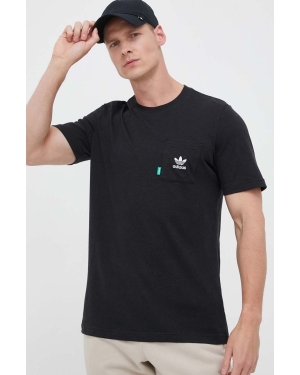 adidas Originals t-shirt Essentials+ Made With Hemp Tee męski kolor czarny gładki HR8623-BLACK