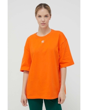 adidas Originals t-shirt bawełniany kolor pomarańczowy