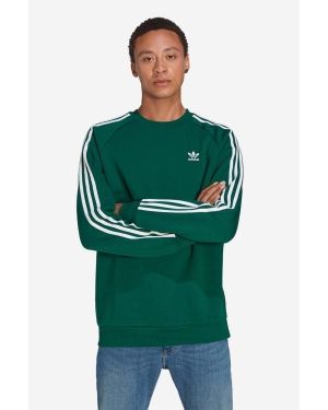 adidas Originals bluza Adicolor Classics 3-Stripes Crew Sweatshirt męska kolor zielony wzorzysta IA4863-DRKGRN