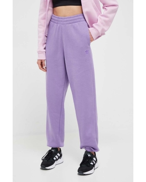 adidas Originals spodnie dresowe kolor fioletowy gładkie