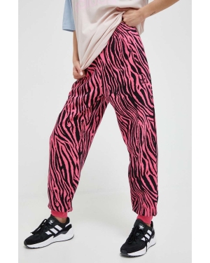 adidas Originals spodnie dresowe kolor różowy wzorzyste