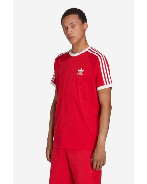 adidas Originals t-shirt bawełniany Adicolor Classics 3-Stripes kolor czerwony wzorzysty IA4852-CZERWONY