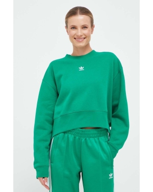 adidas Originals bluza damska kolor zielony z aplikacją