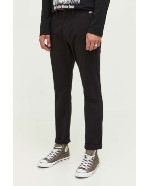 Tommy Jeans spodnie męskie kolor czarny w fasonie chinos