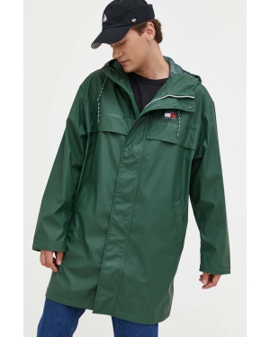 Tommy Jeans kurtka męska kolor zielony przejściowa
