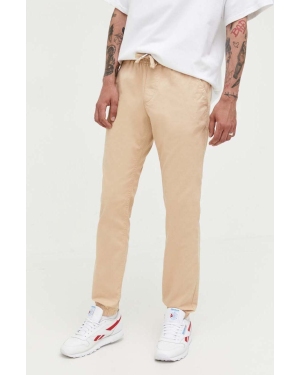 Tommy Jeans spodnie męskie kolor beżowy