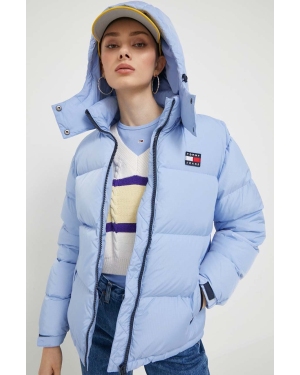 Tommy Jeans kurtka puchowa damska kolor niebieski zimowa
