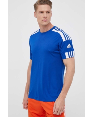 adidas Performance t-shirt treningowy Squadra 21 kolor niebieski z aplikacją
