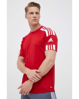 adidas Performance t-shirt treningowy Squadra 21 kolor czerwony z aplikacją