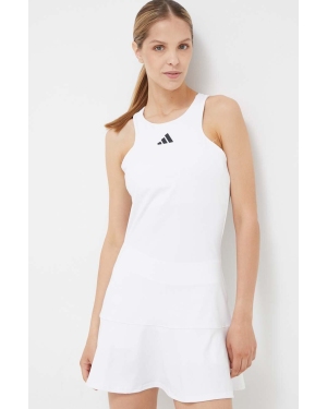adidas Performance sukienka sportowa kolor biały mini dopasowana