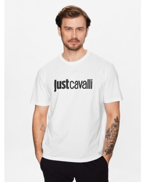 Just Cavalli T-Shirt 74OBHG00 Biały Regular Fit