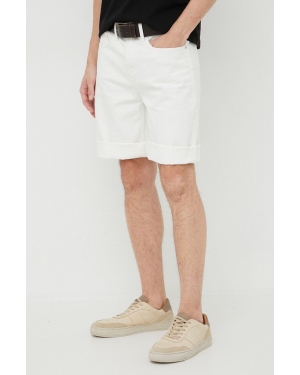 Calvin Klein Jeans szorty bawełniane kolor biały