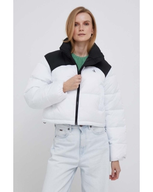 Calvin Klein Jeans kurtka damska kolor biały zimowa