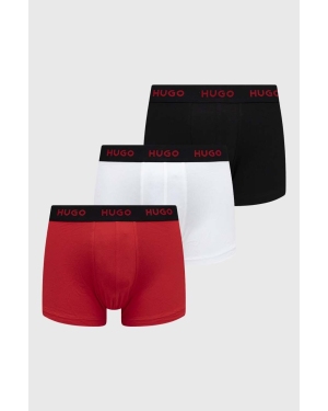 HUGO bokserki 3-pack męskie kolor czerwony