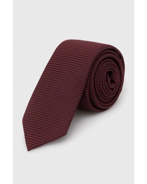 HUGO krawat kolor bordowy