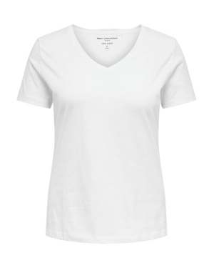 ONLY Carmakoma T-Shirt 15285965 Biały Regular Fit