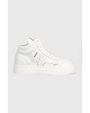 Patrizia Pepe sneakersy skórzane kolor biały 8Z0088 L011 W338