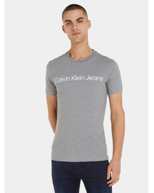 Calvin Klein Jeans T-Shirt J30J322552 Szary Slim Fit