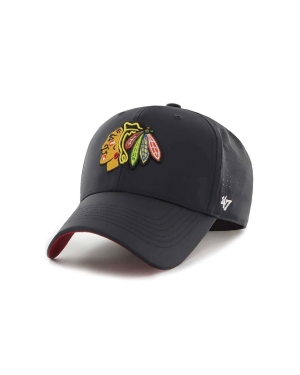 47brand czapka z daszkiem NHL Chicago Blackhawks kolor czarny z aplikacją