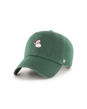 47brand czapka bawełniana kolor zielony z aplikacją