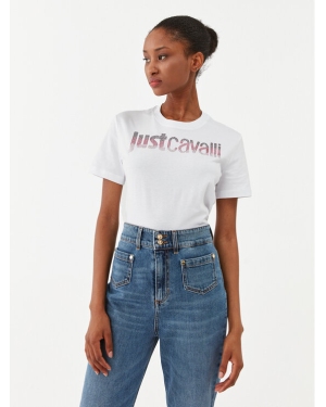 Just Cavalli T-Shirt 75PAHE00 Biały Regular Fit