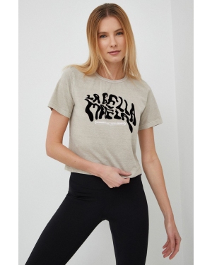 LaBellaMafia t-shirt bawełniany kolor beżowy