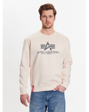 Alpha Industries Sweter Basic Sweater Écru Regular Fit