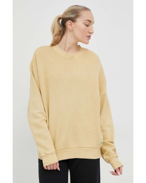 Reebok Classic bluza bawełniana damska kolor żółty gładka