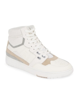 Tommy Hilfiger Sneakersy Th Basket Better Midcut Lth Mix FM0FM04793 Beżowy