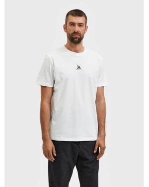 Selected Homme T-Shirt Armin 16085666 Biały Slim Fit