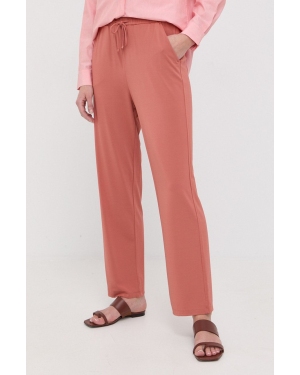 Max Mara Leisure spodnie damskie kolor różowy proste high waist