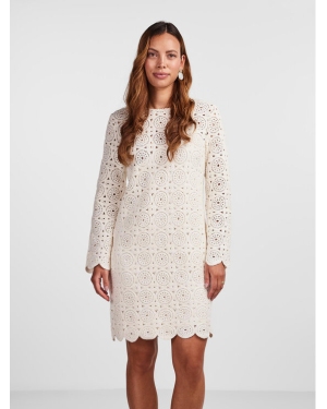 YAS Sukienka codzienna Lomia 26031165 Biały Regular Fit