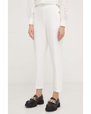 Answear Lab spodnie damskie kolor biały proste high waist