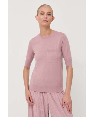 Max Mara Leisure sweter damski kolor różowy lekki