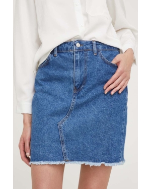 Answear Lab spódnica jeansowa kolor niebieski mini ołówkowa
