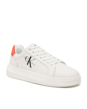 Calvin Klein Jeans Sneakersy Chunky Cupsole Mono Lth YM0YM00681 Biały