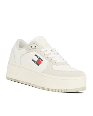 Tommy Jeans Sneakersy Tjw Flatform Mat Mix EN0EN02538 Biały