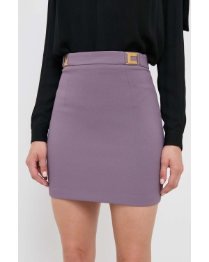 Elisabetta Franchi spódnica kolor fioletowy mini prosta