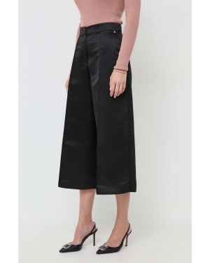 Twinset spodnie damskie kolor czarny fason culottes high waist