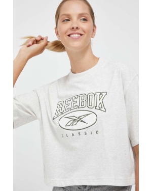 Reebok Classic t-shirt bawełniany kolor szary
