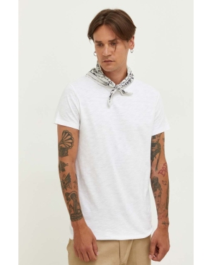Samsoe Samsoe t-shirt bawełniany kolor biały gładki