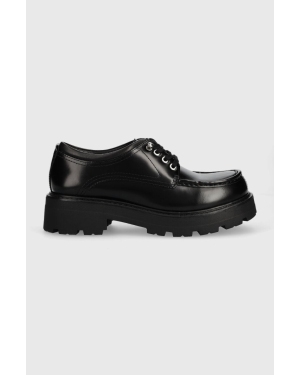 Vagabond Shoemakers półbuty skórzane COSMO 2.0 damskie kolor czarny na platformie 5649.004.20