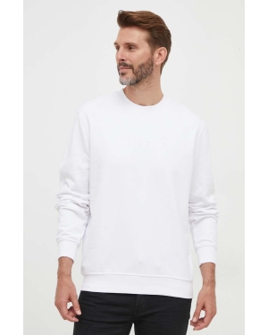 Liu Jo bluza bawełniana męska kolor biały z aplikacją