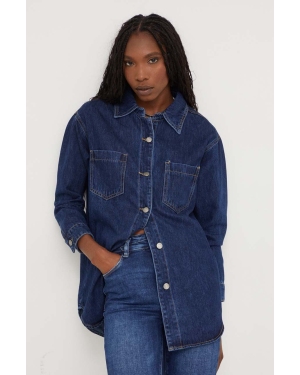 Answear Lab koszula jeansowa damska kolor granatowy