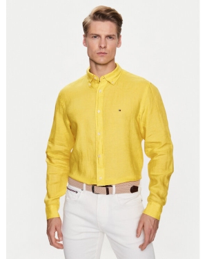 Tommy Hilfiger Koszula Pigment Dyed Solid MW0MW30897 Żółty Regular Fit
