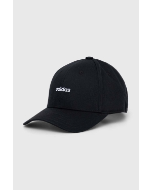 adidas czapka z daszkiem kolor czarny gładka